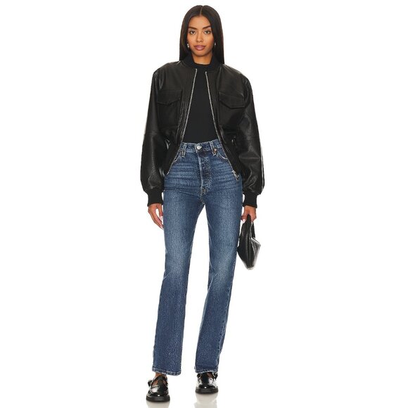 Levi's Women's High Rise Jeans - Dark Blue - Picture 4 of 4